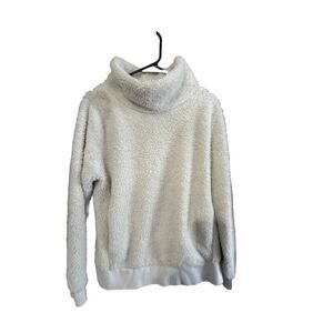 Lukka Lux Sherpa Fleece Pullover Hoodie, White, Large